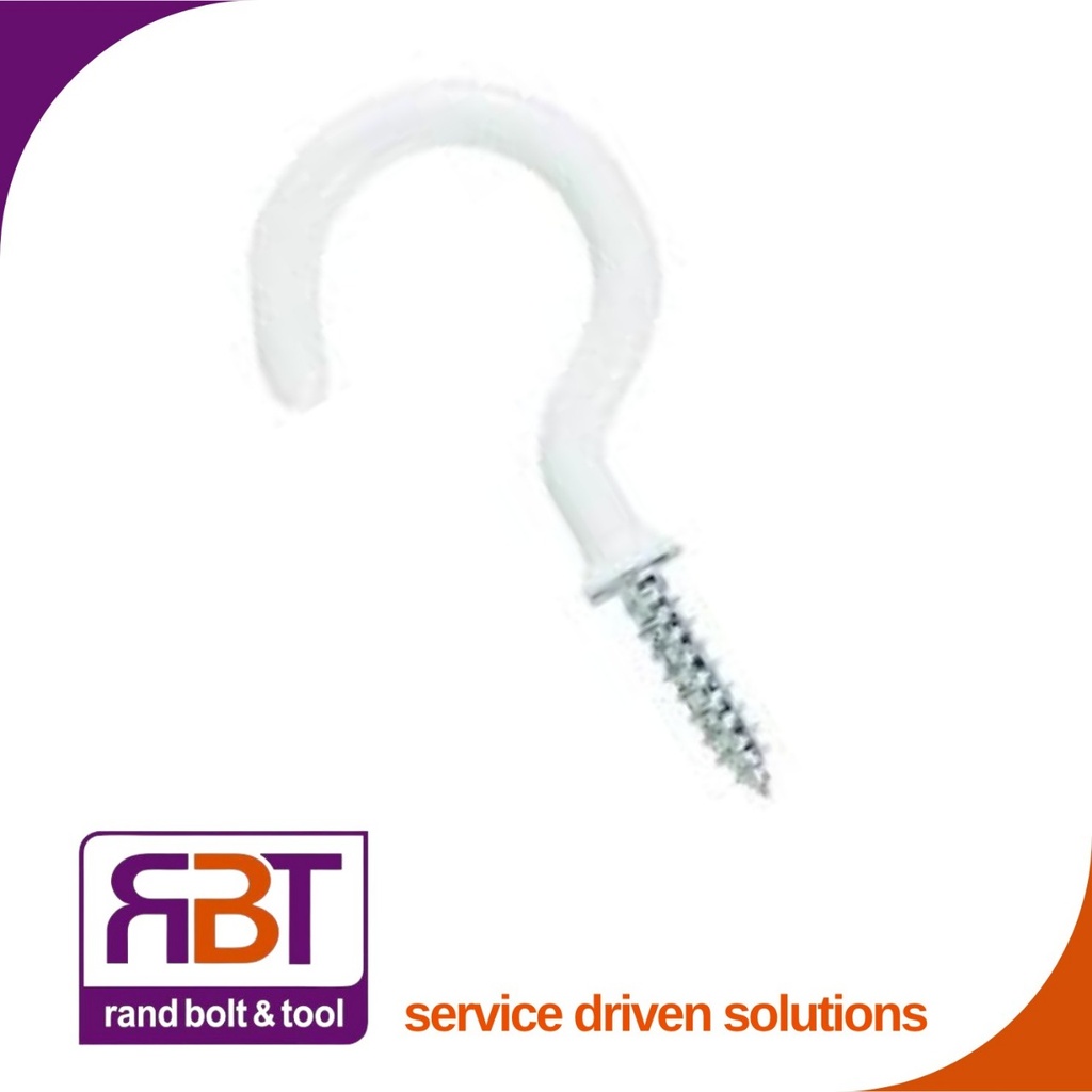 Cup Hook 25mm Light Duty Plastic Coated