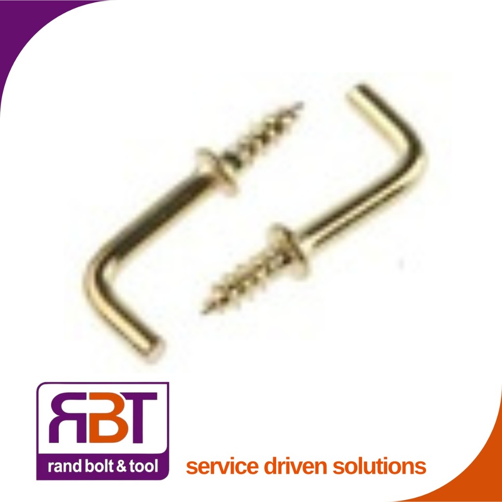 [352Y25] L-Hook 25mm Light Duty Plated