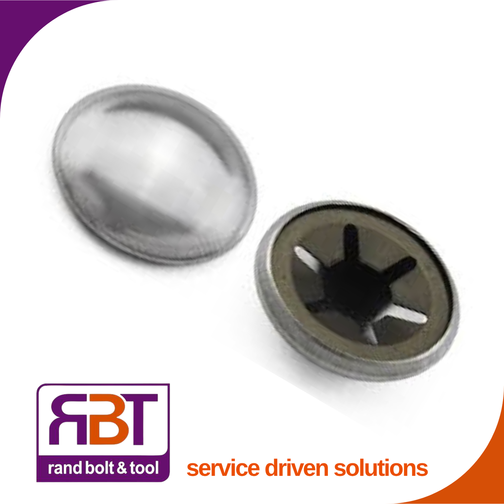 [355C616] Push On Fix 6x16 Capped Nickel Plated Steel