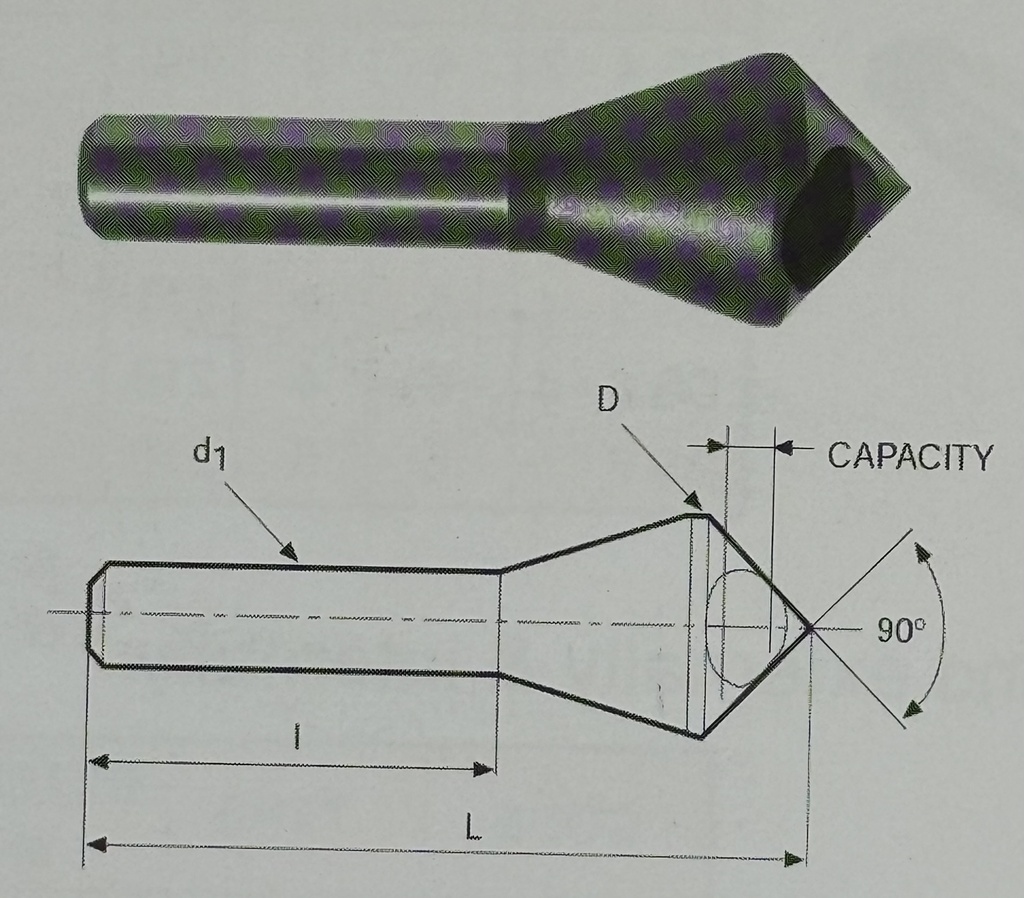 [3532025] Drill Bit 25mm CSK Hollow Type 90Ã‚Â° FEW