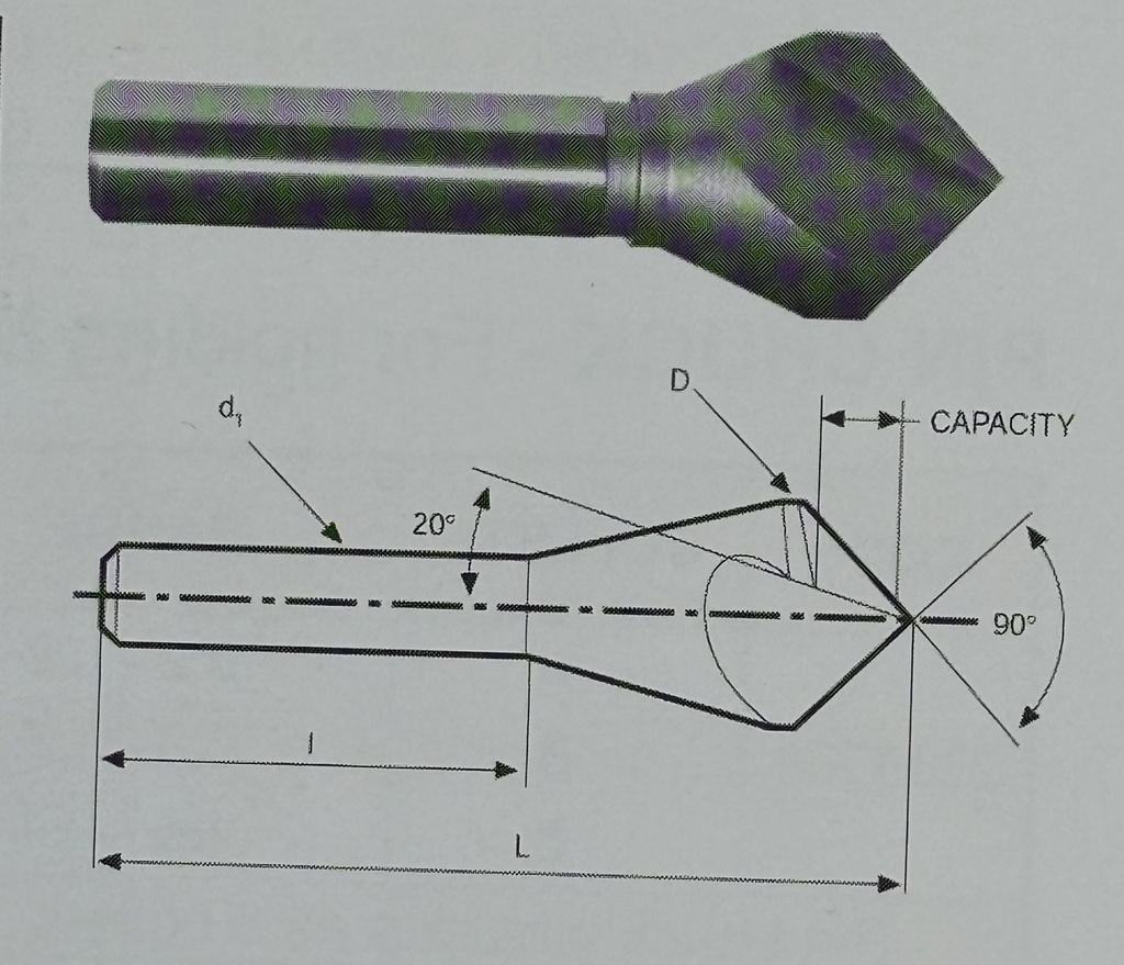 [3533010] Drill Bit 12.7mm CSK Single Flute 90Ã‚Â° FEW