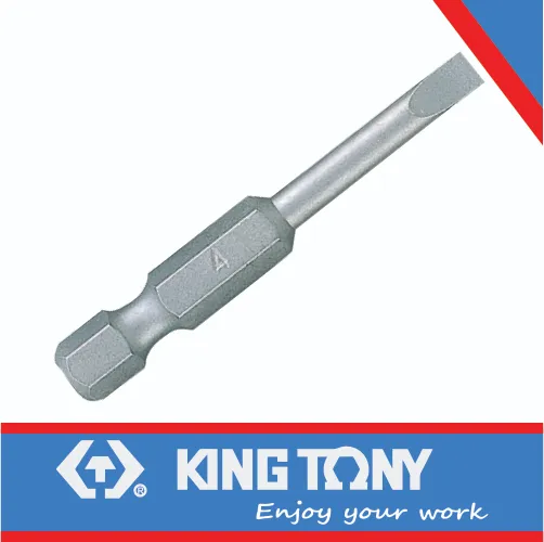 Bit Flat 6 x 50mm 1/4dr King Tony