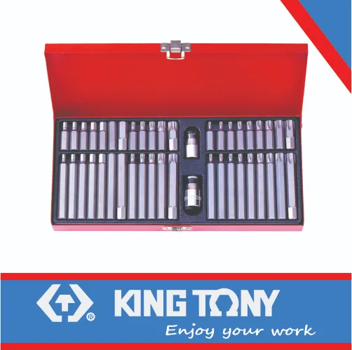 Bit Set 10mm Shank 3/8dr + 1/2dr 44pc King Tony