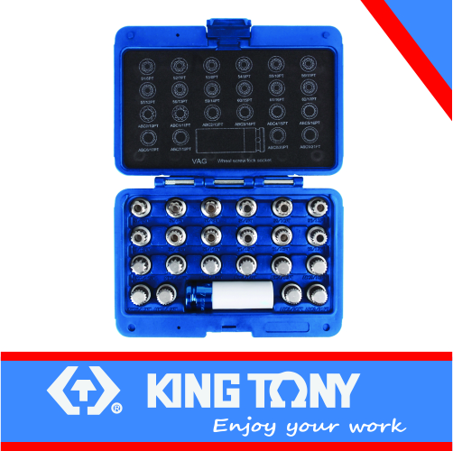 Wheel Lock Screw Socket Set 23pc  VW King Tony