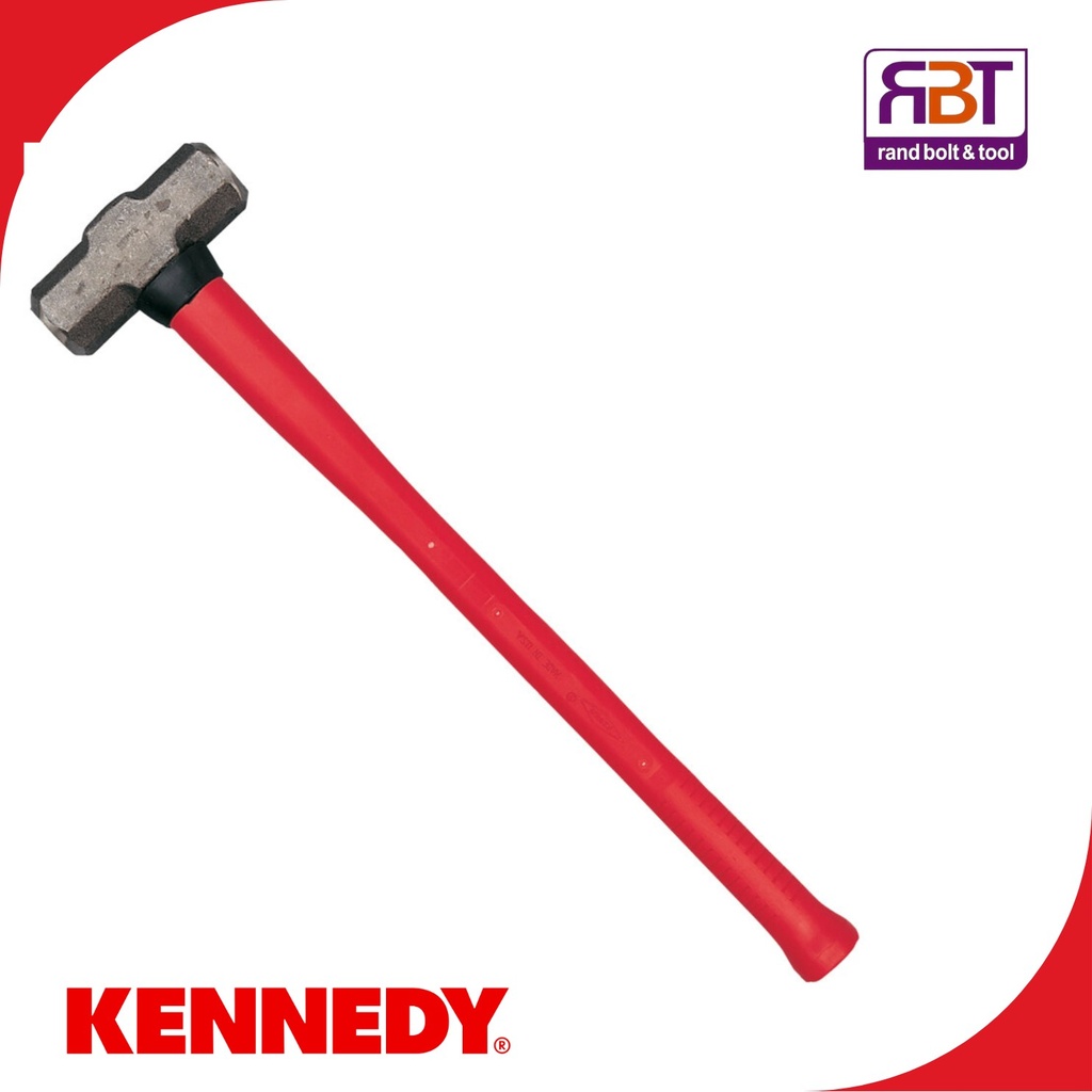 Hammer Sledge Steel Head 6.3kg Fibreglass Handle Kennedy
