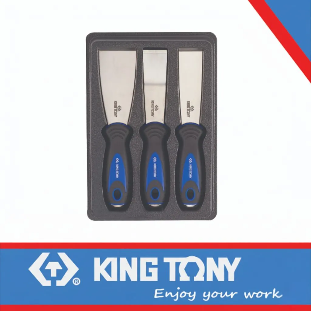 [9CJ023] Autobody Bolster Scraper Set Stainless Steel 3pc King Tony