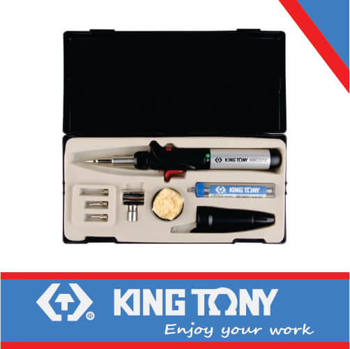 [6BC3007] Soldering Iron Set Gas 7pc King Tony