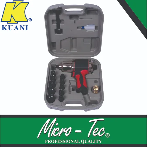 Pneumatic Wrench 1/2dr 680nm 9-27mm Set 17pc Micro-Tec