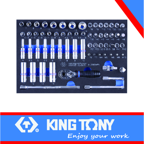 Socket Set 1/4dr Metric For Tool Box Eva Foam 34pc 6pt King Tony