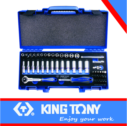 Socket Set 1/4dr Combination 6pt 48pc King Tony