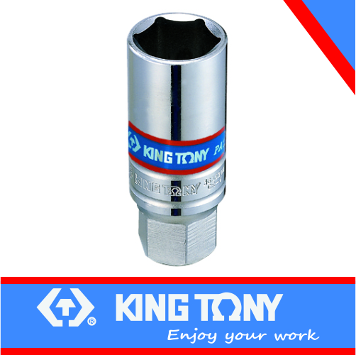 Spark Plug 3/8dr 21mm Socket Rubber 6pt King Tony
