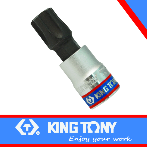 Socket T9 x 50mm Tamper Torx Bit 3/8dr 5pnt King Tony