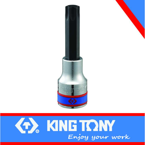 Socket T50 x 80mm Torx Bit Tamper Proof 1/2dr King Tony