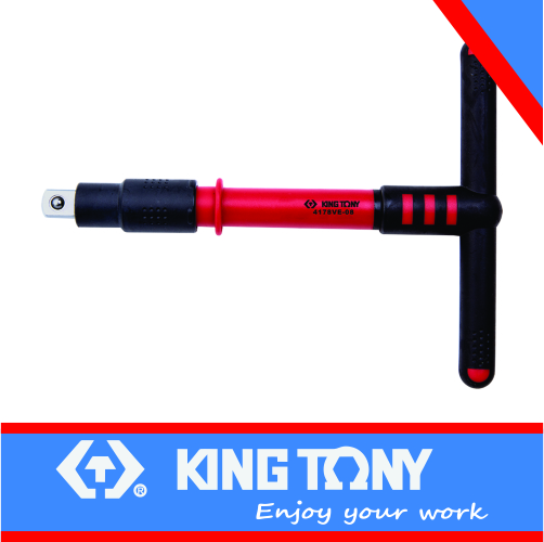 [4178VE-08] T-Handle 1/2dr x 200mm VDE Insulated King Tony