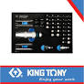 Impact Driver Set Combination Eva Foam 1/2dr 43pc King Tony