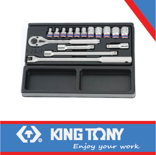 Socket Set 1/2dr Combination 8-24mm 16pc King Tony