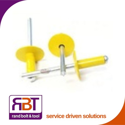 [230A4810Y] Pop Rivet 4.8 x 10 Alu-Stl/Mdr Yellow (8.5-11.5)