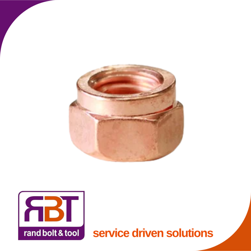 [14441C61] Copper Lock Nut M6 x 1 DIN 14441