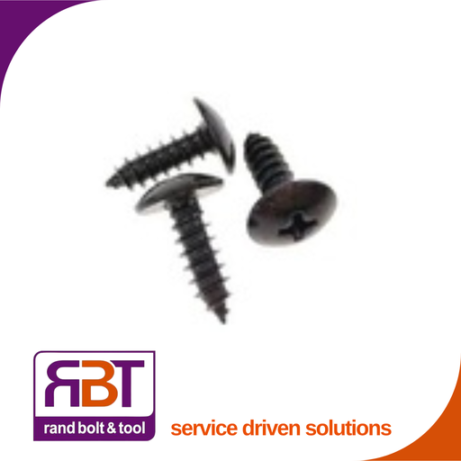 [7981BM819] Self Tapper #8 x 19 Pan/Poz Black Gr.4.8 DIN 7981  