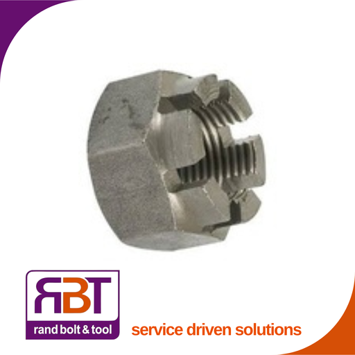 [935BNF916] Castle Nut 9/16 x 18 UNF Black High Type Gr.8 