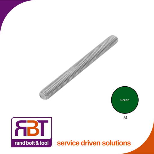 [976A263] Threaded Rod M6 x 3m A2 Stainless Steel DIN 976