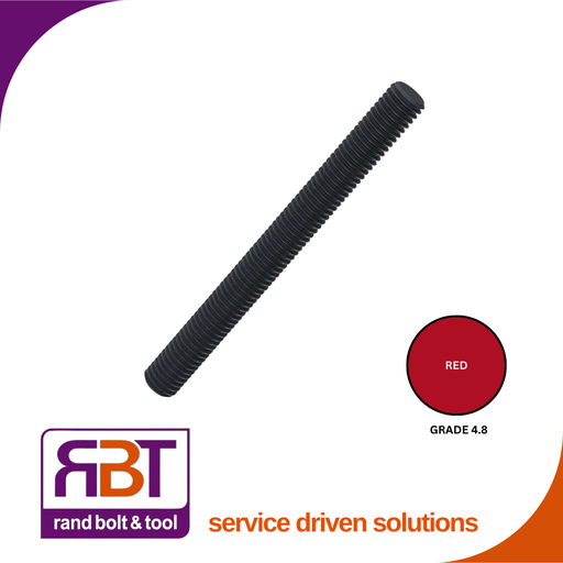 [976B4101] Threaded Rod M10 x 1m Black Gr.4 DIN 976