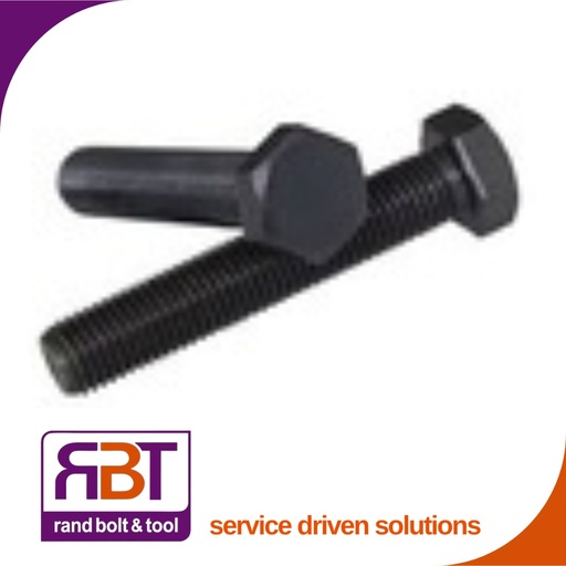 [558B41265] Set Screw M12 x 65mm Black Gr.4.8 DIN 558