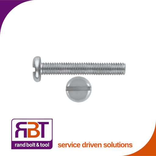 [84A2630] Machine Screw M6 x 30mm Cheese Head Slotted A2 Stainless Steel DIN 84