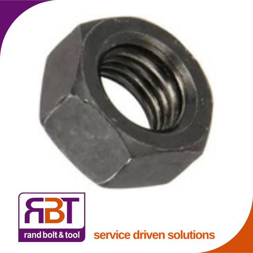 [934BNF118] Full Hex Nut 1.1/8 x 12 UNF Black SAE 5